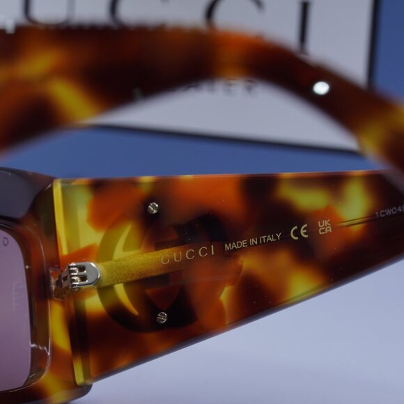 Gucci GG1842S 003 Square Sunglasses - Havana\Lilac - Picture 8 of 11